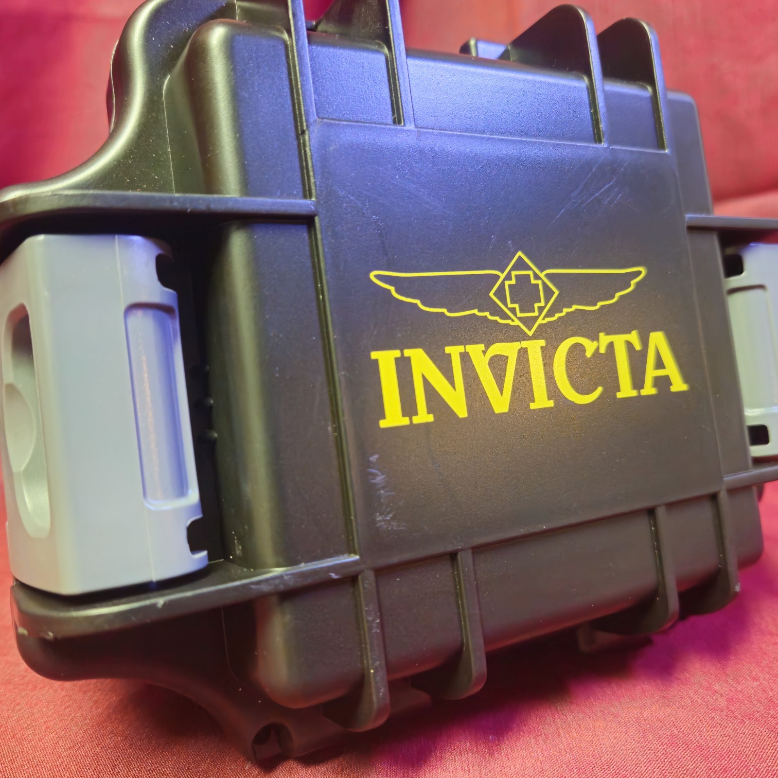 Invicta Pepsi Jubillee Watch Case – Single – Black With Gray – Yellow Lettering