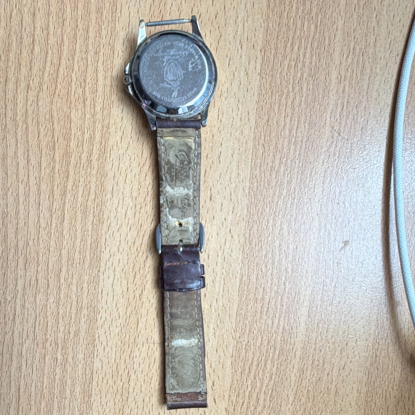 Armitron Vintage Scooby-Doo Kids Quartz Analog Watch Brown Leather Strap