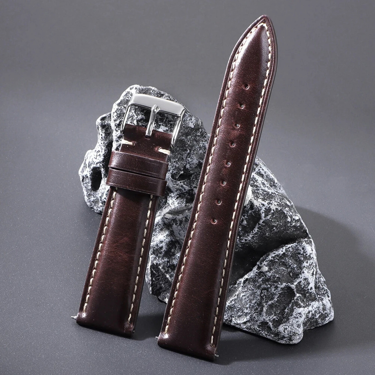 18mm 19mm 20mm 21mm 22mm Men’s Genuine Leather Watch Strap Band Quick Release