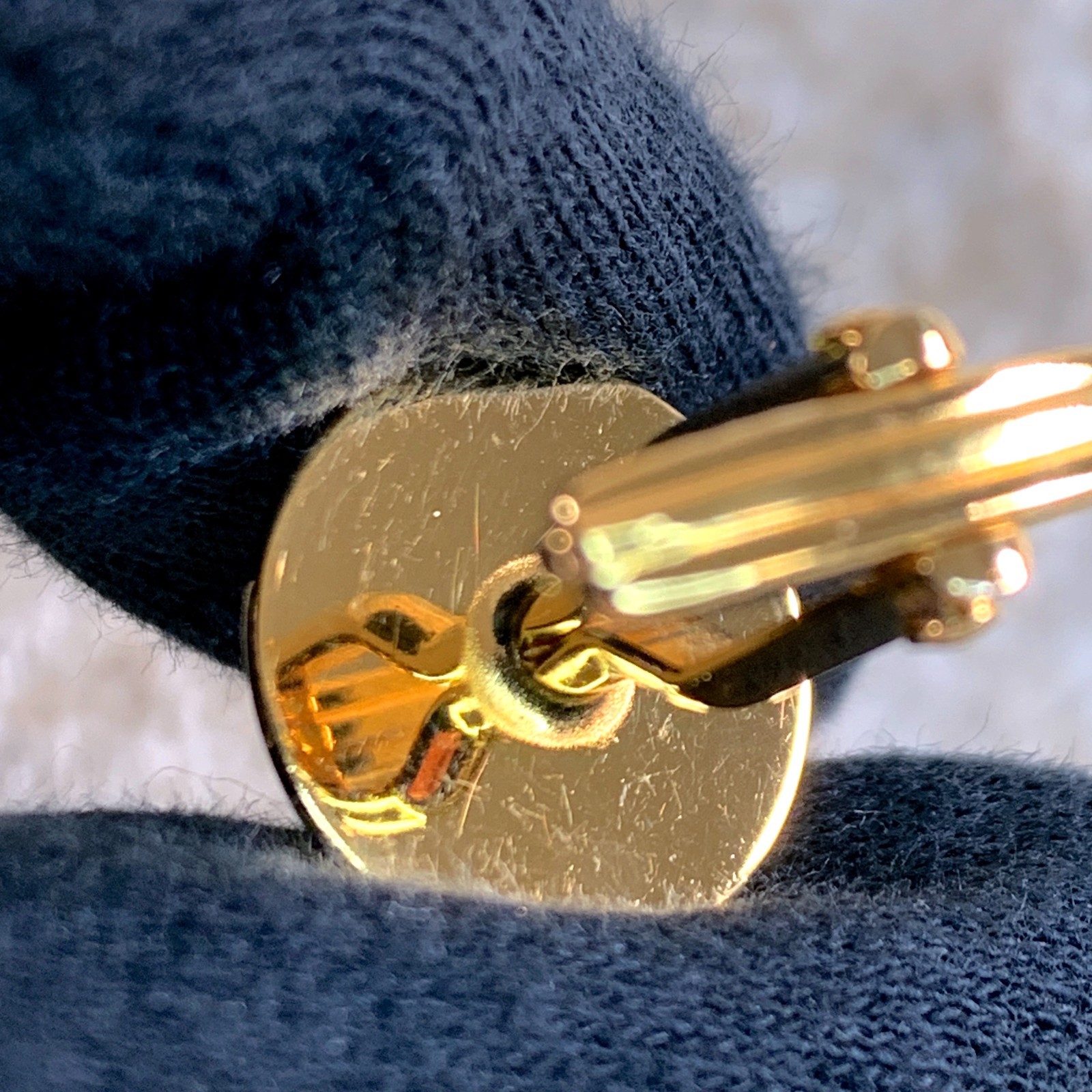 Vintage Dunhill Cufflinks Blue Lapis Lazuli Gold Finish