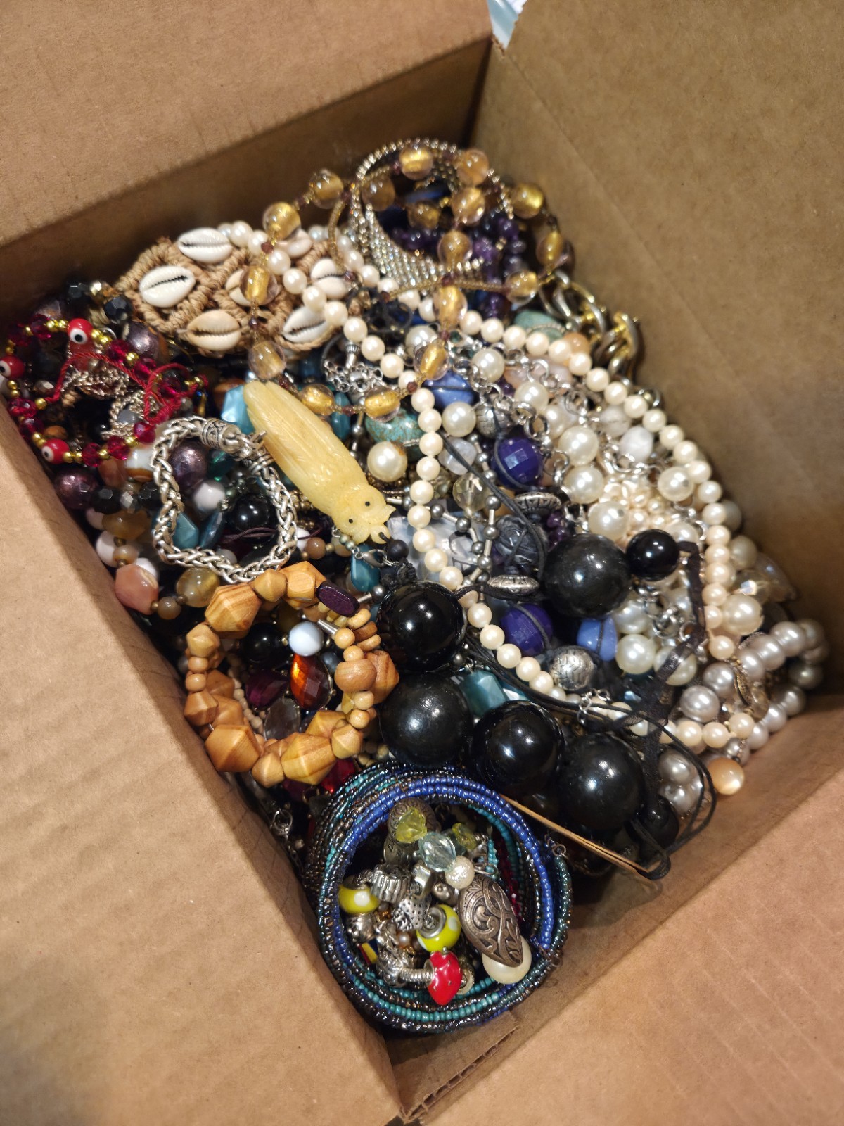 12.8 LBS All Wearable Jewelry Lot Vintage to Modern Necklaces Bracelets