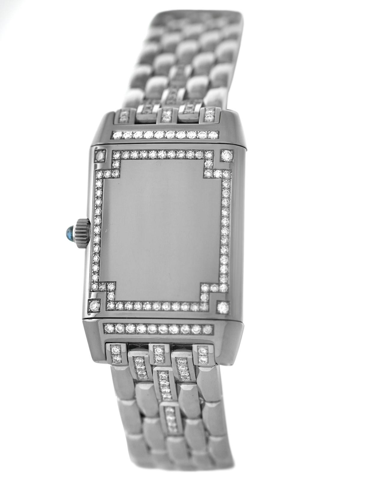 Jaeger-LeCoultre Reverso 267.3.08 Diamond 106 Gr. 18k White Gold 21 x 28MM Watch