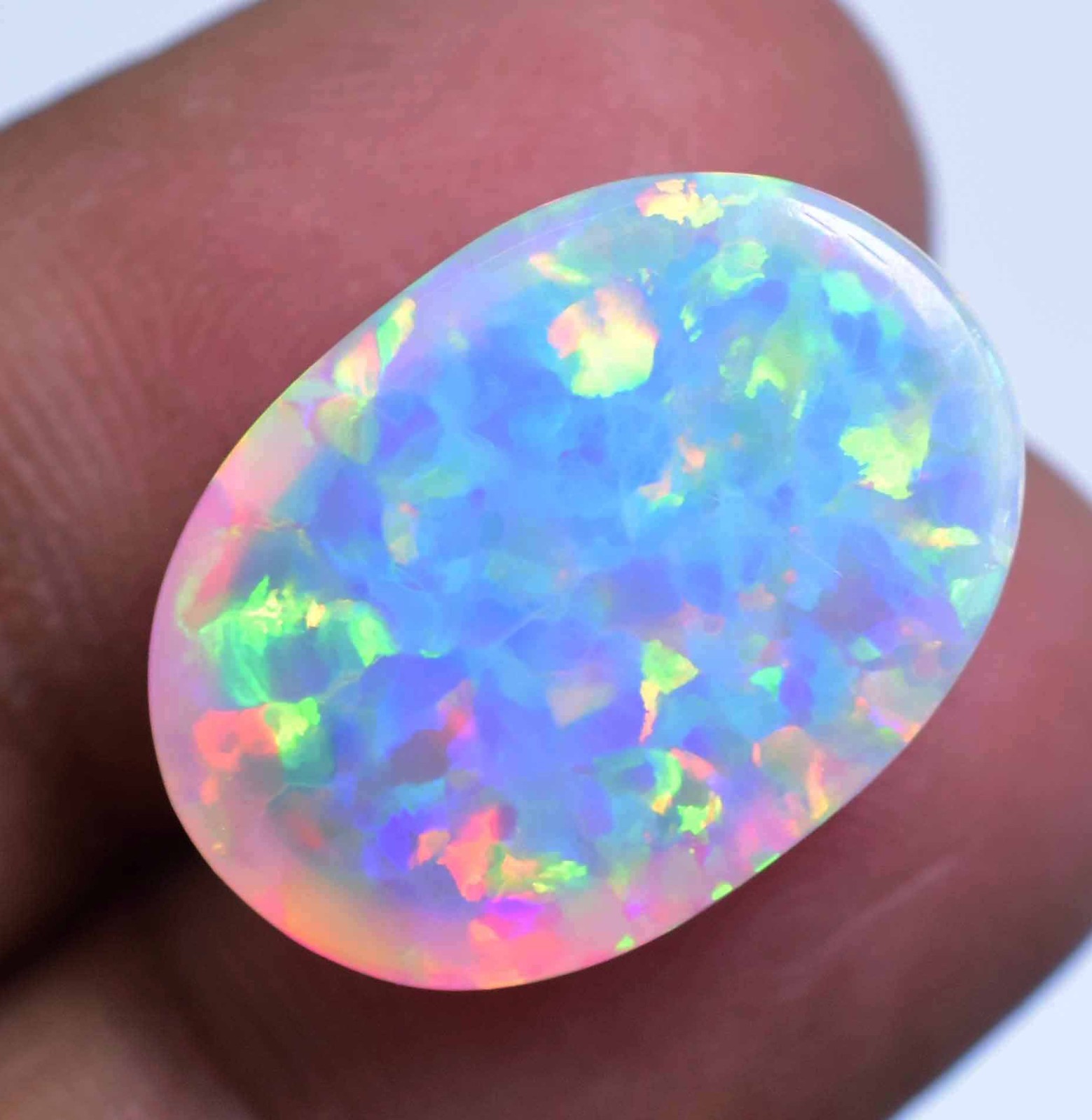 14.05 Ct Natural Ethiopian Fire Opal Certified Play of Color Untreated Gemstone