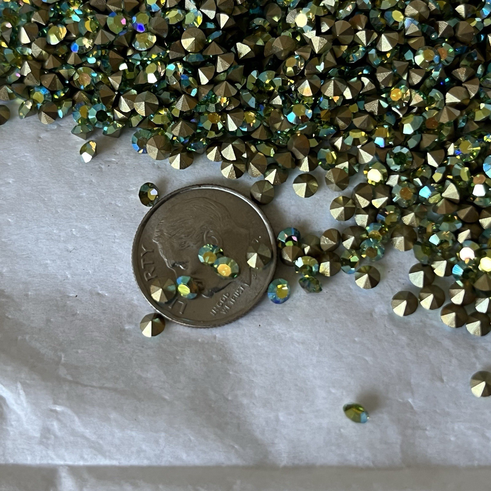 Full Pack 1440 Preciosa Rhinestones 24pp Peridot AB Foiled