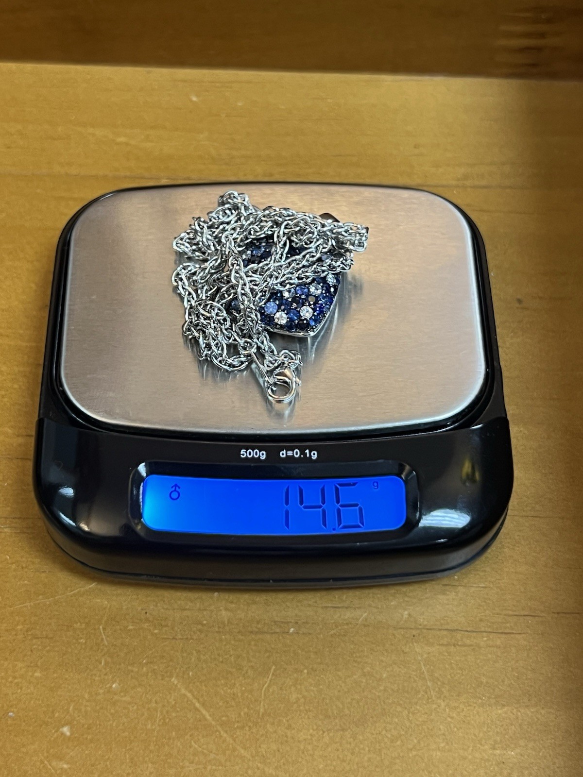 Effy Blue Splash Sapphire Sterling Silver Pendant Necklace Wheat Chain