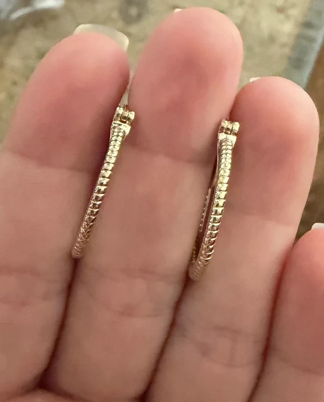 Brand New Vermeil Rope Twist Hoop Earrings