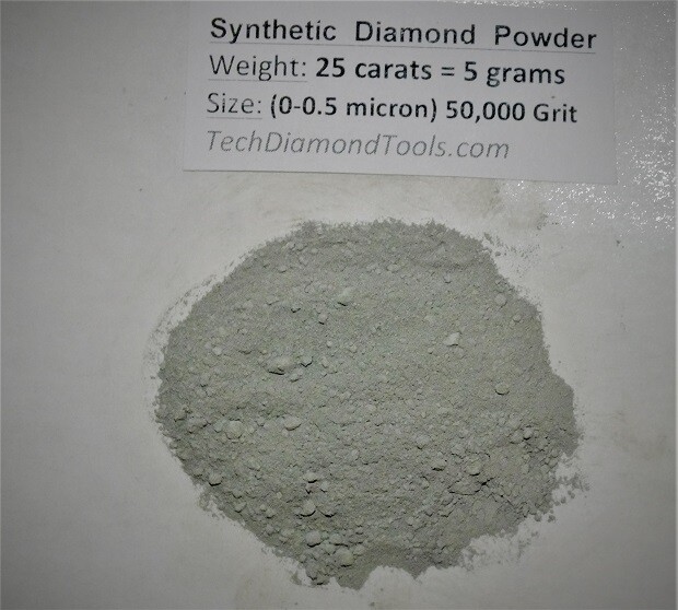 Polishing Lapping Diamond Powder 200.000 to 400 Grit Mesh Weight 25 Carat 5 Gram