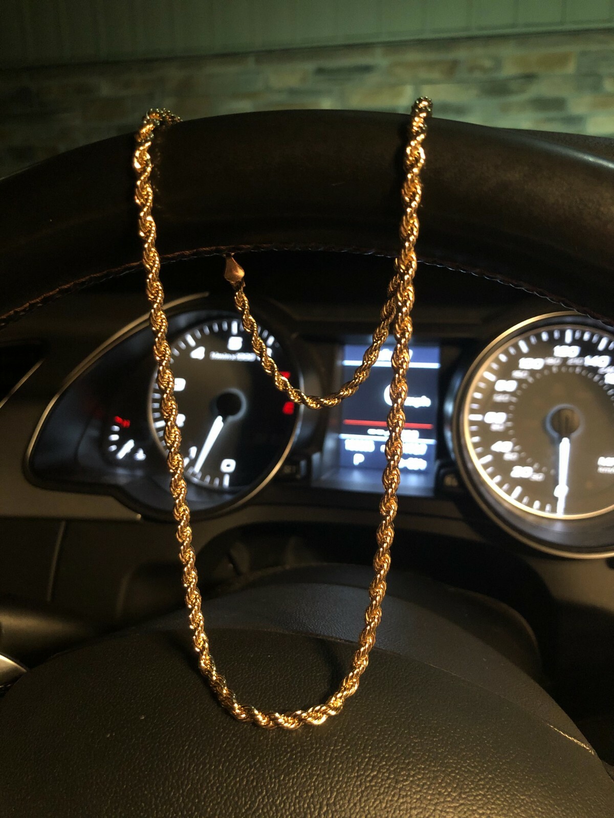 Men’s 14k Gold Stamped Rope Chain 20 Inches ” 4mm Plated Necklace