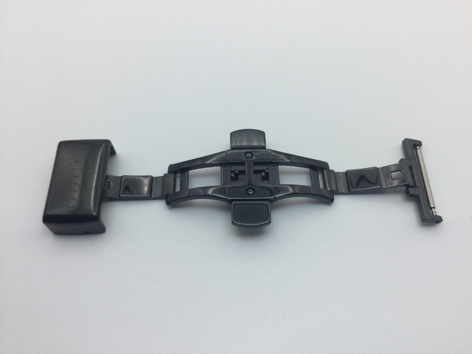 TOP QUALITY 20MM i-GUCCI RUBBER STRAP DEPLOYMENT BUCKLE YA1142 BLACK BUCKLE PIN
