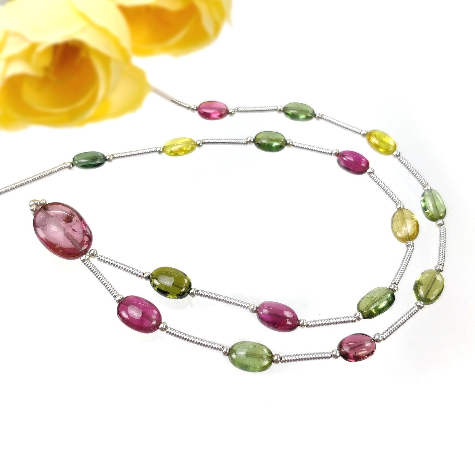 20.50cts Natural Watermelon Tourmaline Plain Oval Loose Beads 6.5*4.5mm – 12*8.5