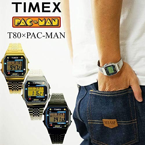 Timex X Pacman T80 Digital Stainless Steel – Black – TW2U32100 Black