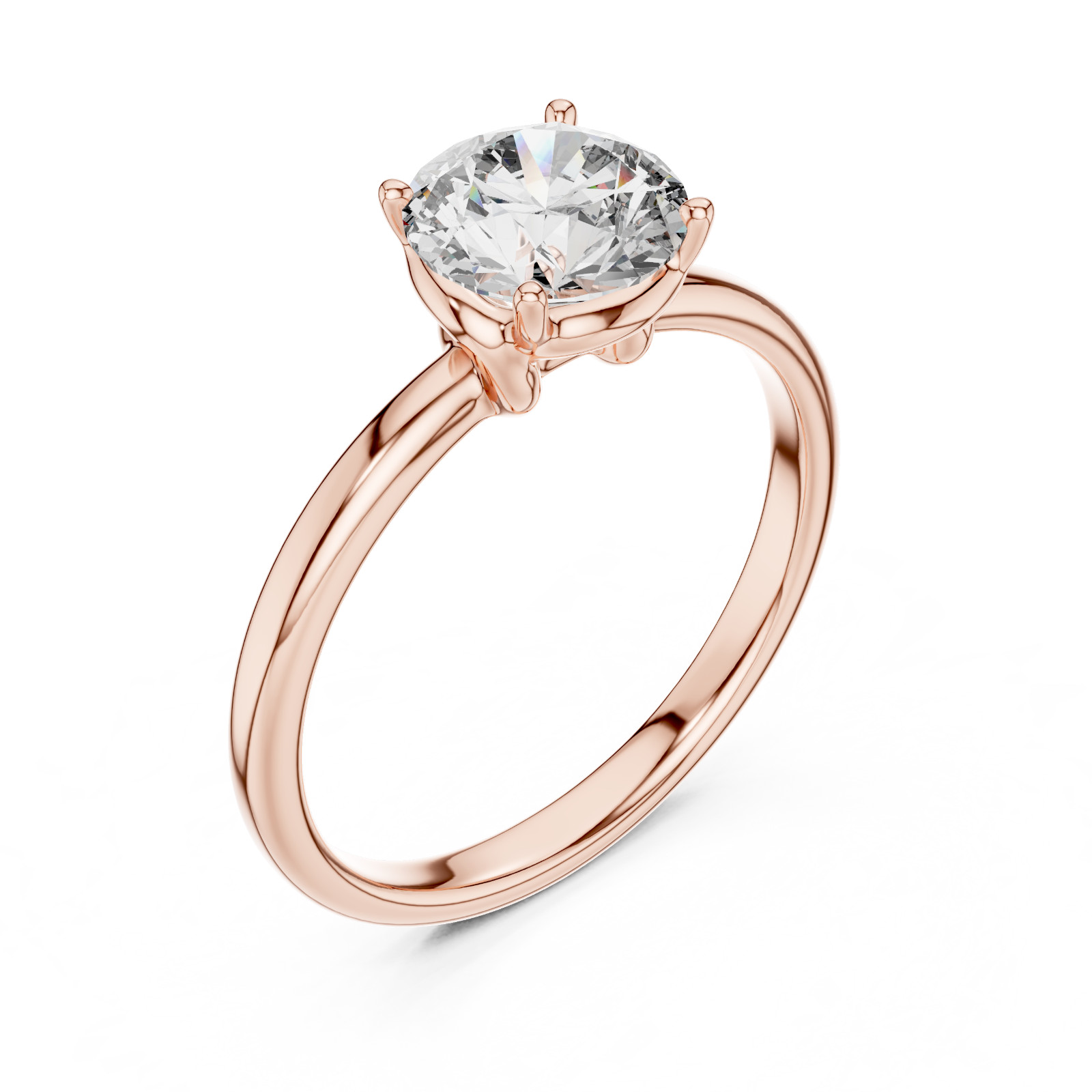 1 Ct Lab Grown Diamond IGI Certified Wedding Gift For Her Gold Ring 14 K F VVS
