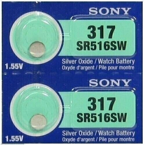 10 Sony Silver Oxide 317 1.55V Batteries