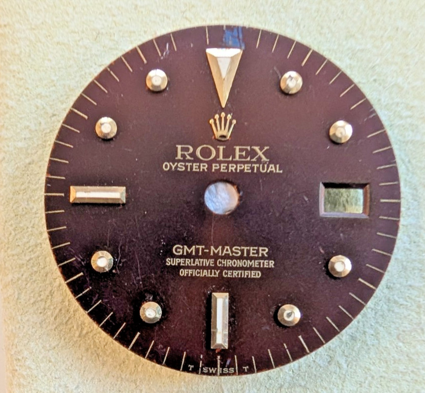 VINTAGE ROLEX “ROOT BEER” NON QUICKSET NIPPLE DIAL.