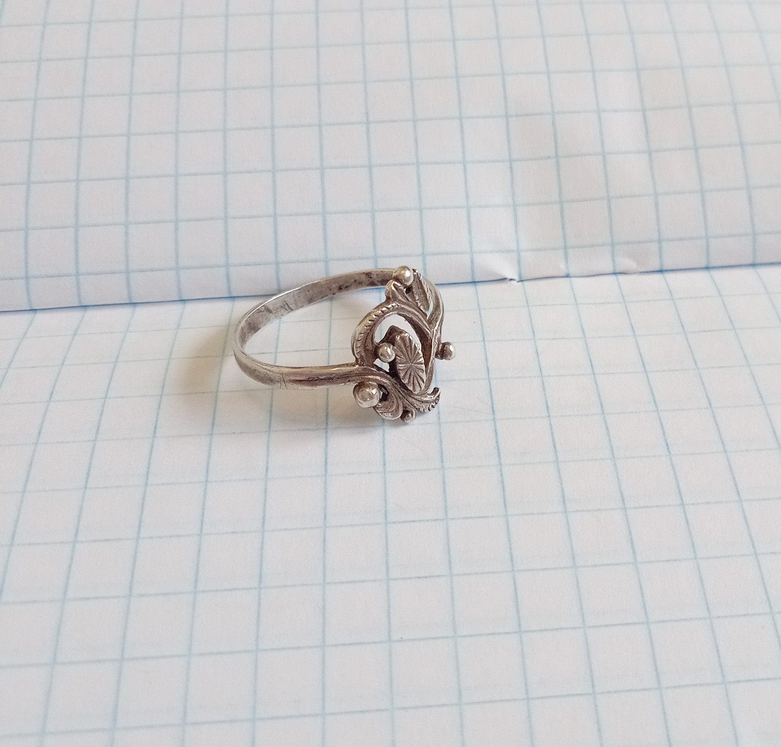 Vintage Beautiful Ring Sterling Silver 925 test Ukraine Women’s Jewelry size 8.5
