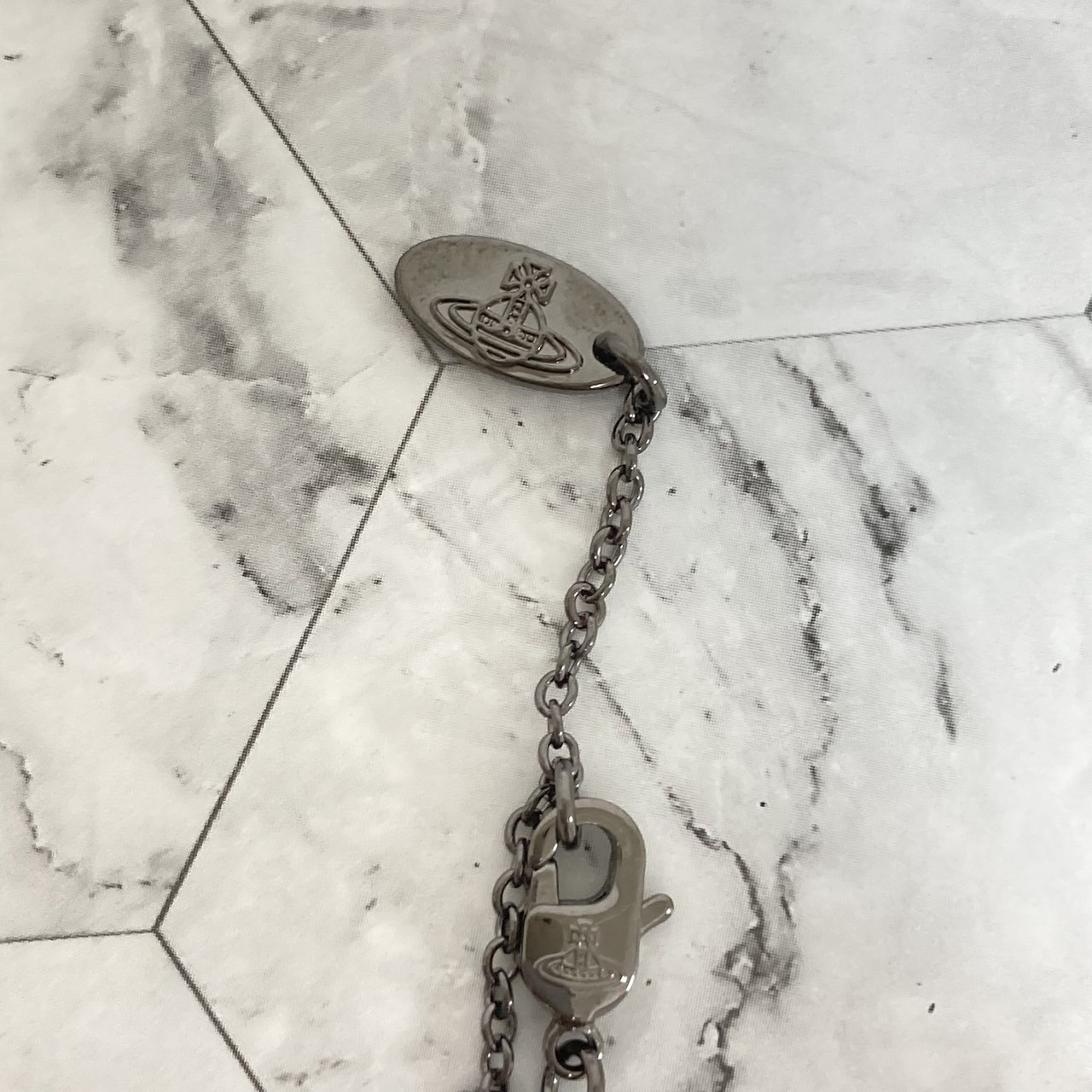 Vivienne Westwood Necklace PETRA Heart Shell Gunmetal NO BOX [EJ3643