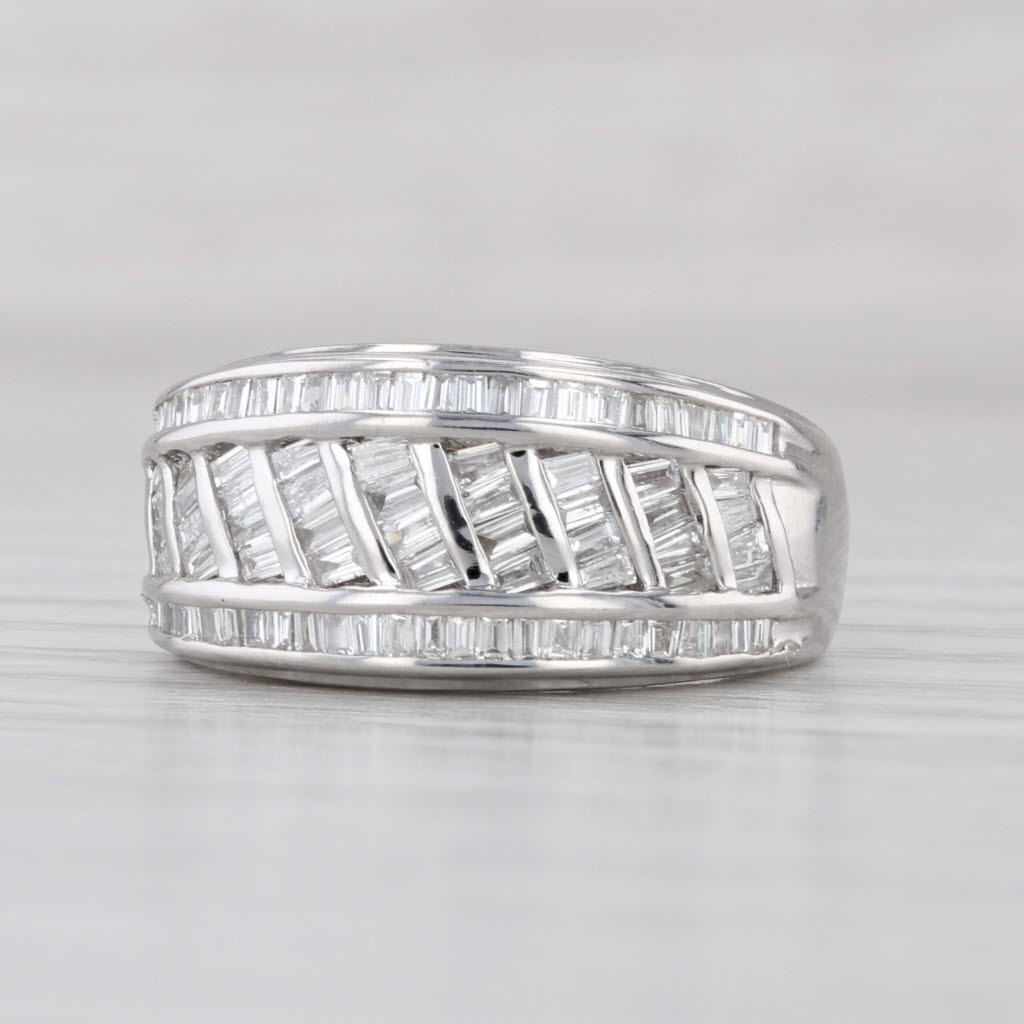 Le Vian 1.24ctw Diamond Cross Hatch Ring 18k White Gold Size 6.75