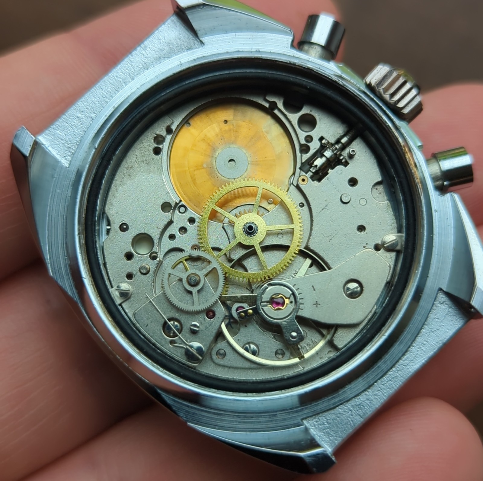 Valjoux 7734 Chronograph Diver Watch Project, Partial Movement NOS (BS28)