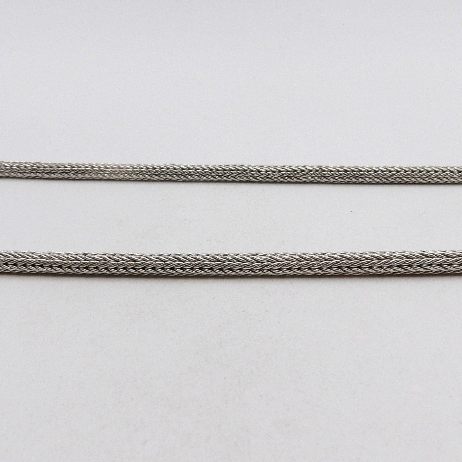 Sterling Silver Bali Round Wheat Link Chain Toggle Necklace 18in 4mm