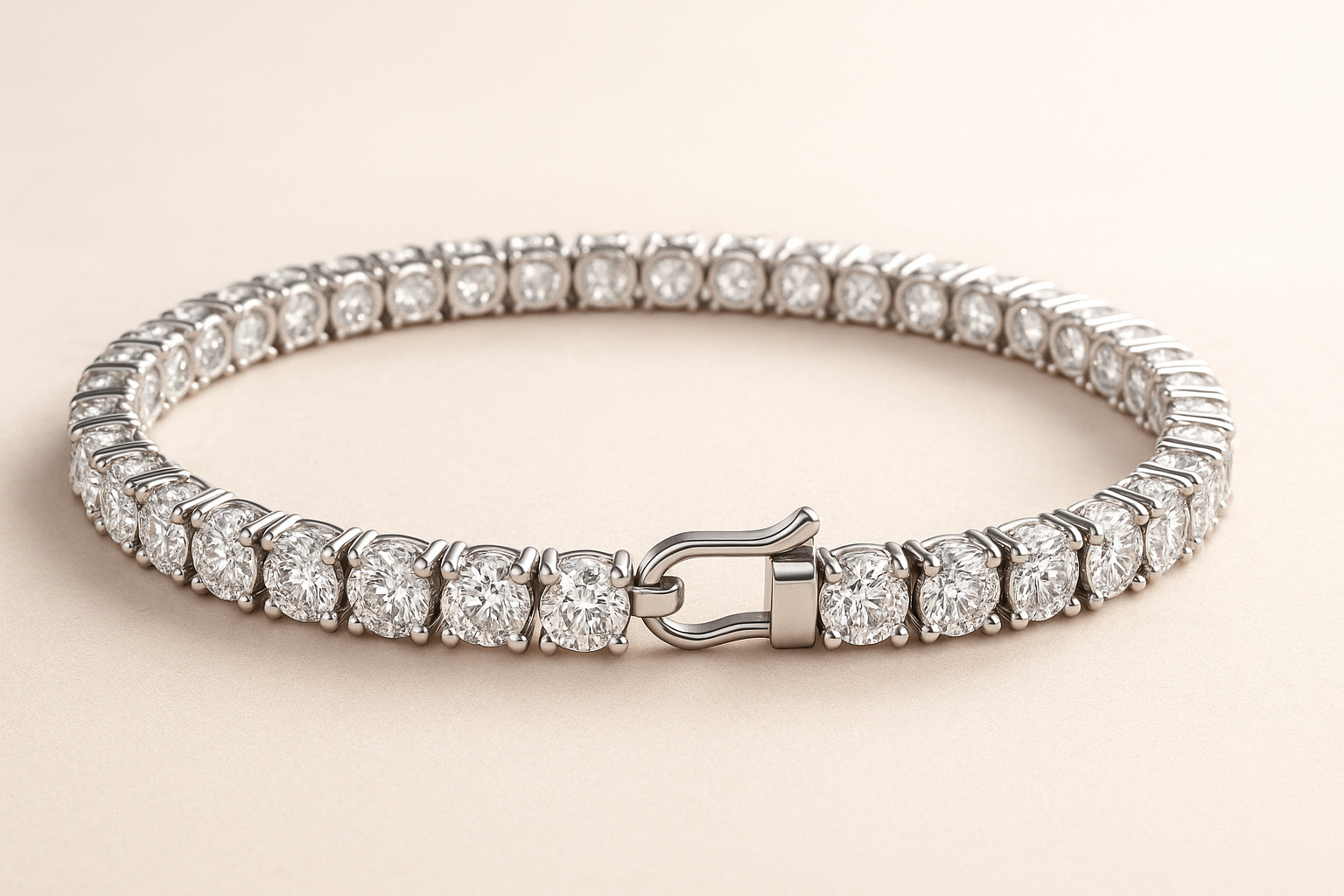 7 Carat Certified Treated Real Diamond Tennis Bracelet – Solid 14K White Gold