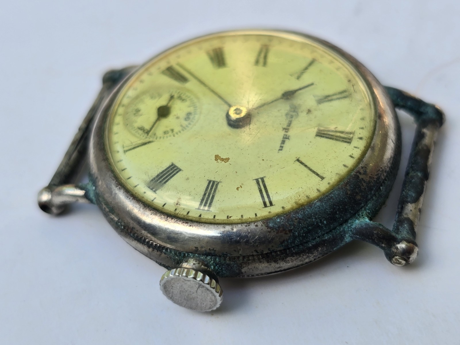 Hampden Wrist Watch WW 1 Trench Silver Tone Parts/Repair – 30mm – 15mm Lug