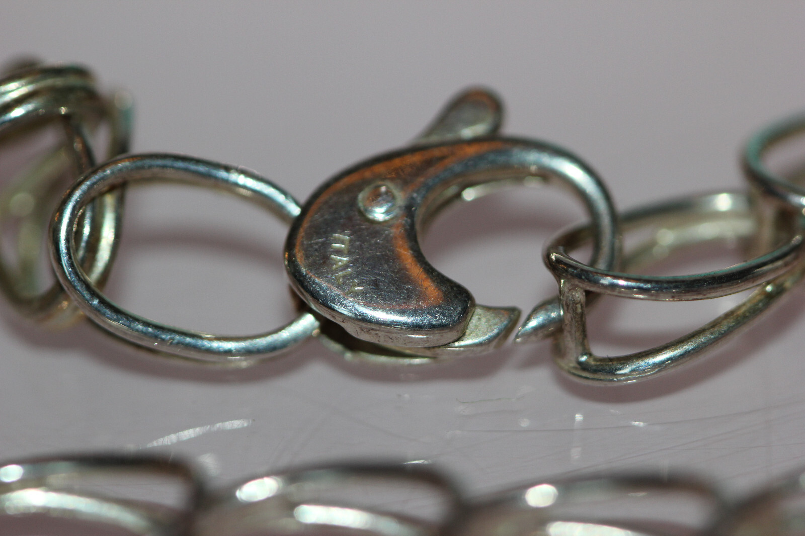 Authentic Tiffany & Co. Double Oval Link Necklace 16in Stering Silver 925 Italy