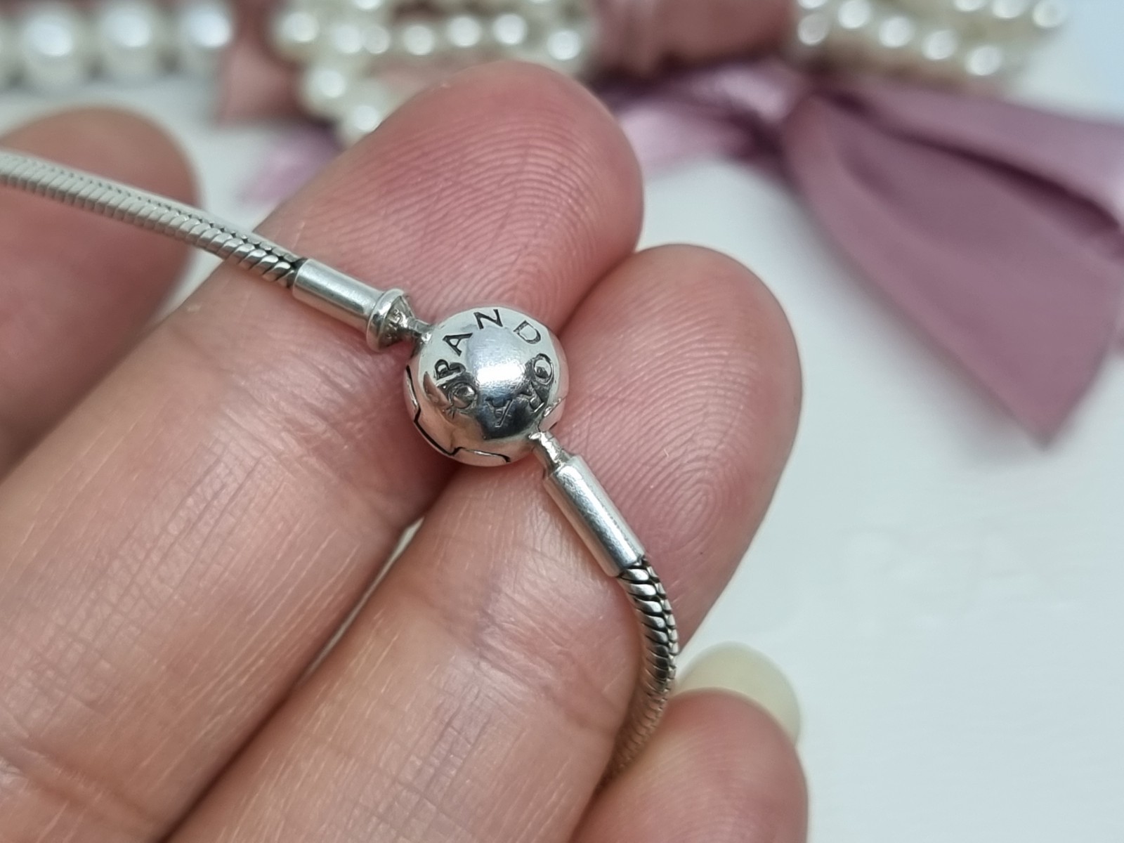 Genuine Pandora ESSENCE Snake Chain Bracelet Thin Chain 16cm 💕 R11