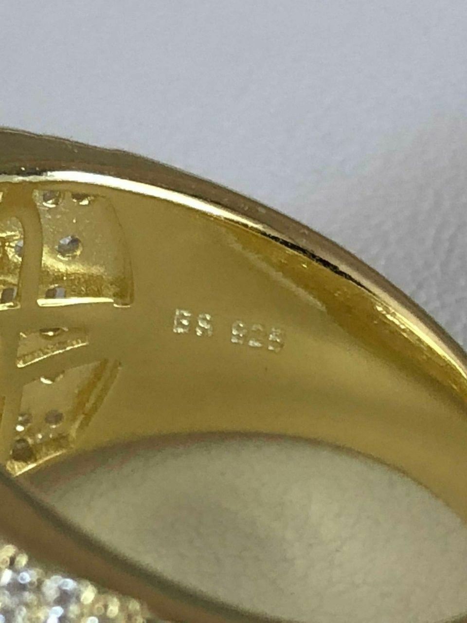 Men’s Hip Hop REAL ICY Solid 925 Silver 5ct Baguette CZ Pinky RING 14k Gold