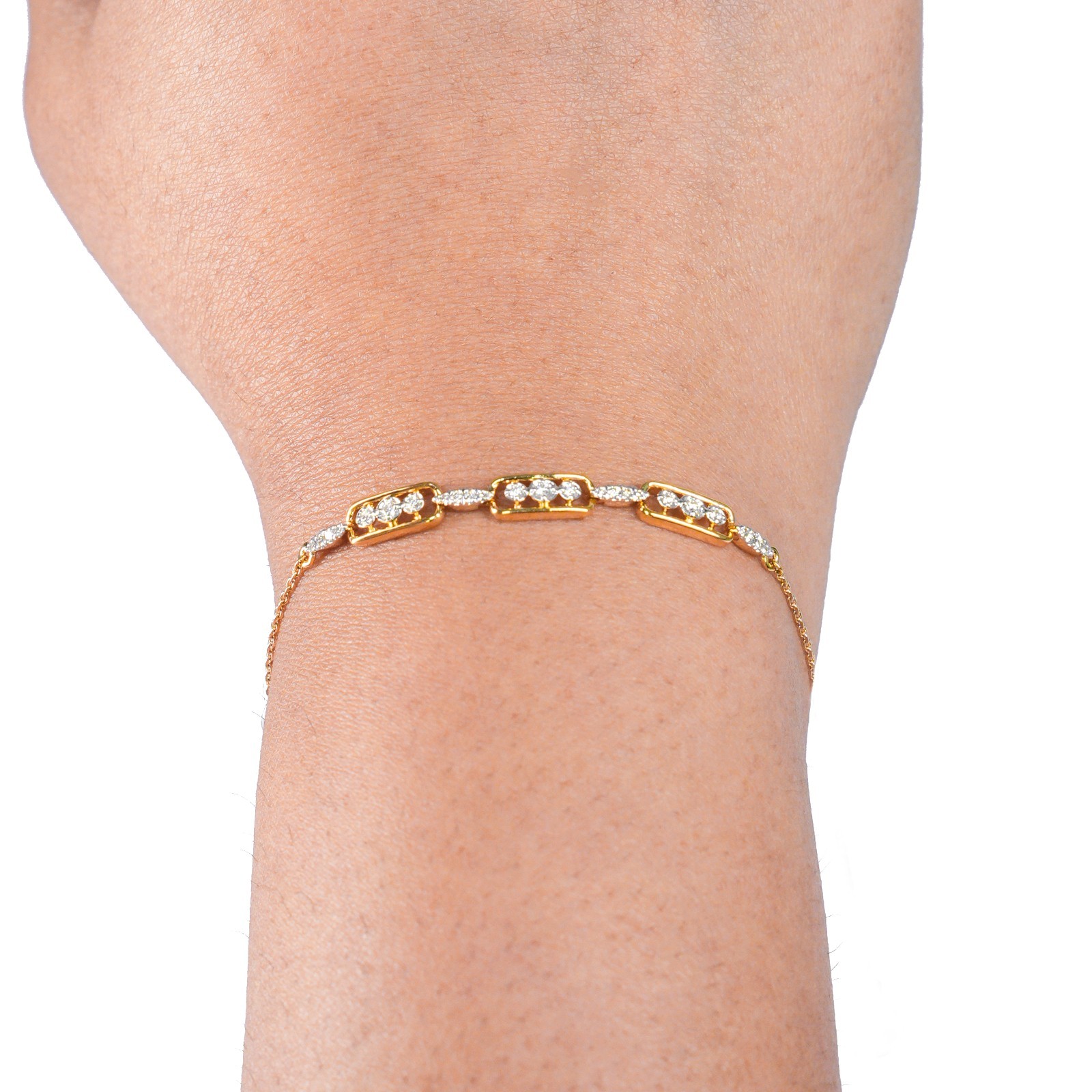18 KARAT DIAMOND BRACELET | NATURAL DIAMOND | LIGHTWEIGHT | IGI CERTIFIED