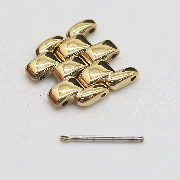 Gucci Genuine 2 Link 4200L Ladies Watch Belt Band Bracelet Parts Gold Color 14mm