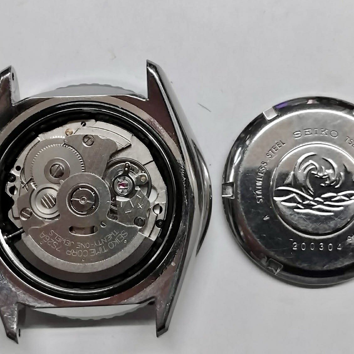 Seiko Diver SKX007 7S26-0020 w/ Steel Beads Of Rice Bracelet + PROOF OF SERVICE