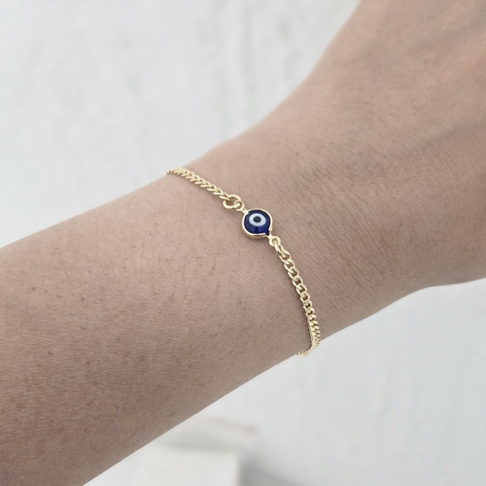 18k Gold Filled blue Evil Eye bracelet Protection bracelet Waterproof bracelet