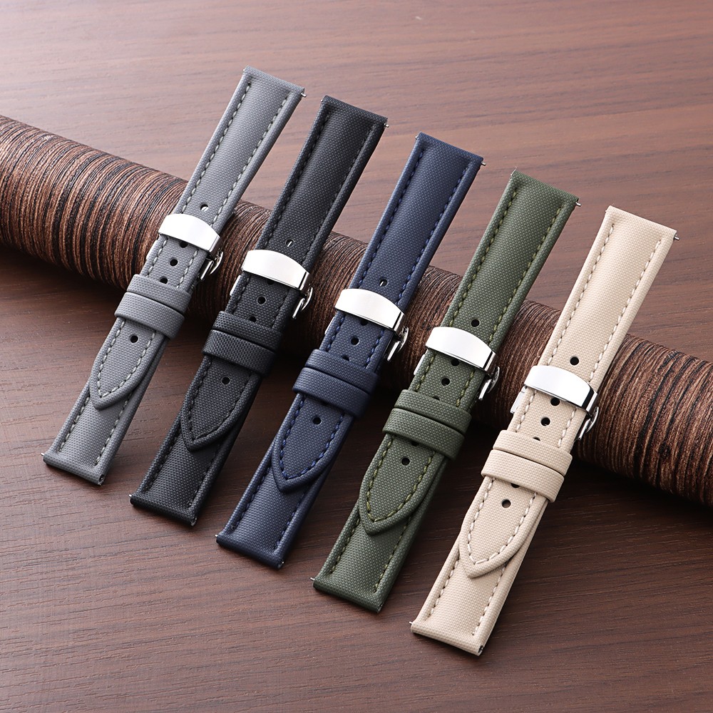 For Omega for Seiko Business Nylon Watch Strap 18/19/20/21/22mm Butterfly Buckle