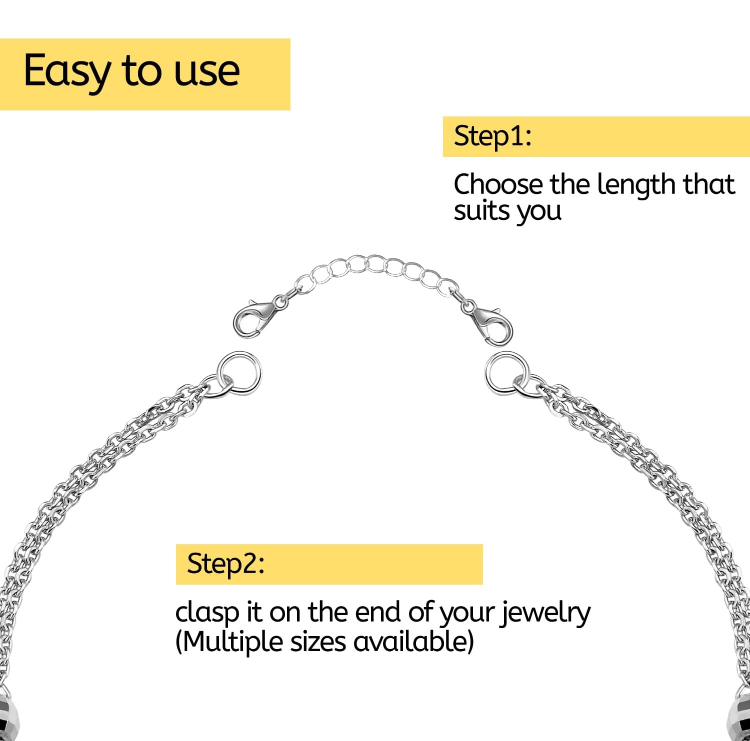 30pcs Chain Extenders for Necklace, Necklace Extenders for Women Girls Bracelet