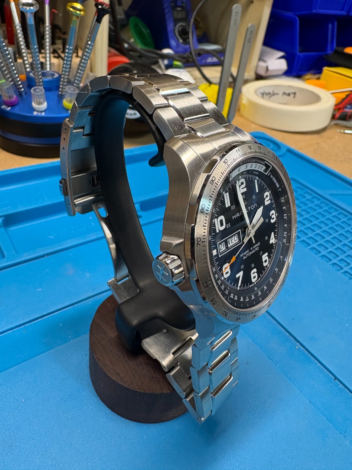 Hamilton Khaki X-Wind Automatic Day-Date Blue Dial Stainless Steel Men’s Watch