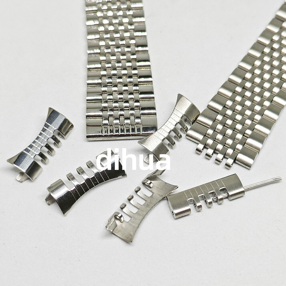 Vintage Rice Bead Metal Bracelet 18mm 20mm 22mm Stainless Steel Watch Band Strap