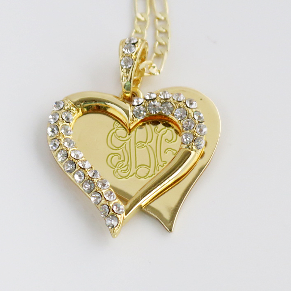 Personalized Monogram 18K Gold Plated Name Necklace