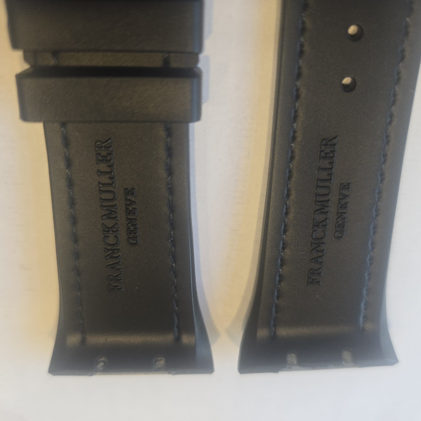 Genuine Franck Muller Black Alligator Leather Watch Strap 18/16mm 100/60mm – New