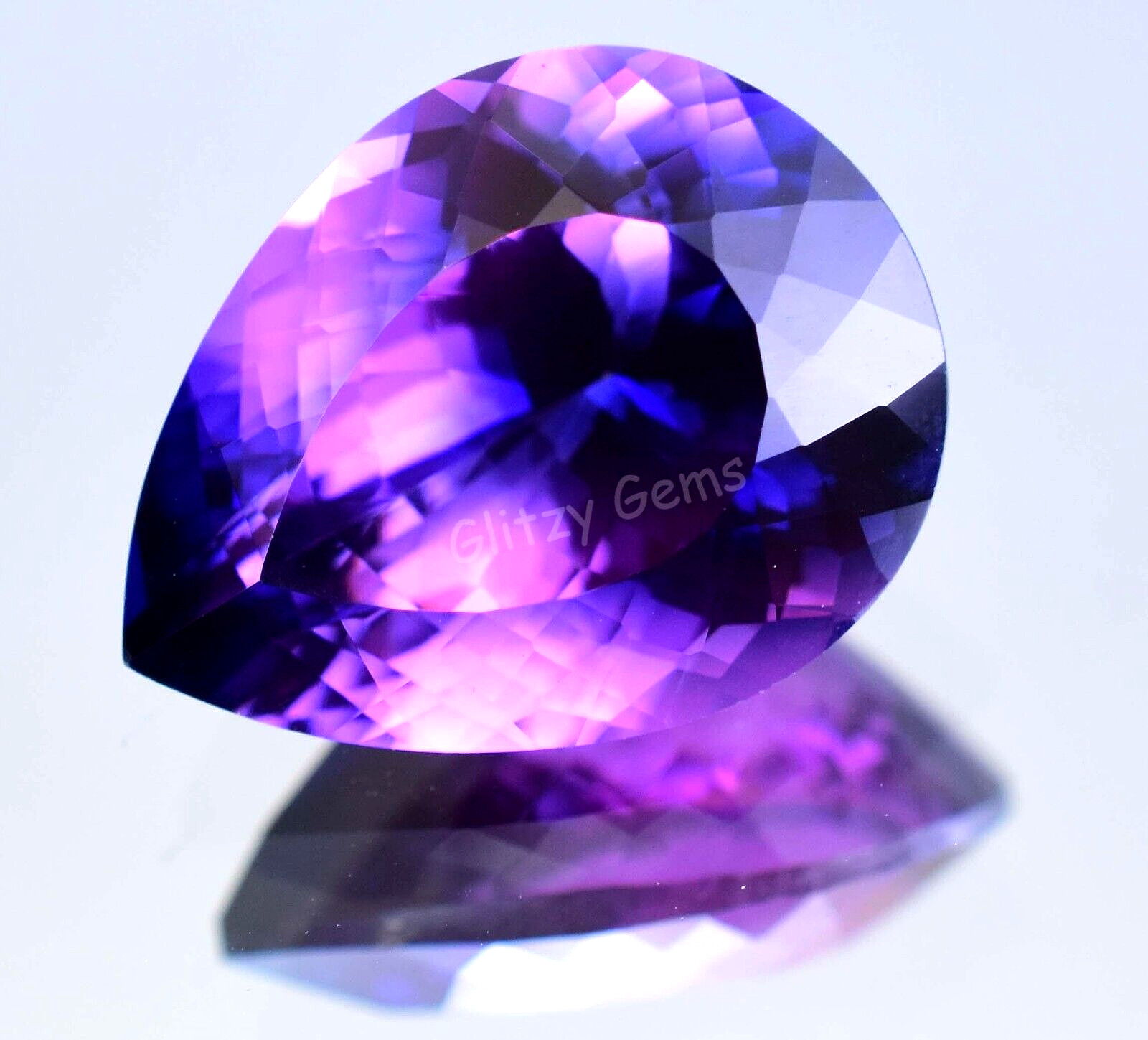 Natural Boysenberry Sapphire 19.50 Ct Pear Certified Flawless Loose Gemstone