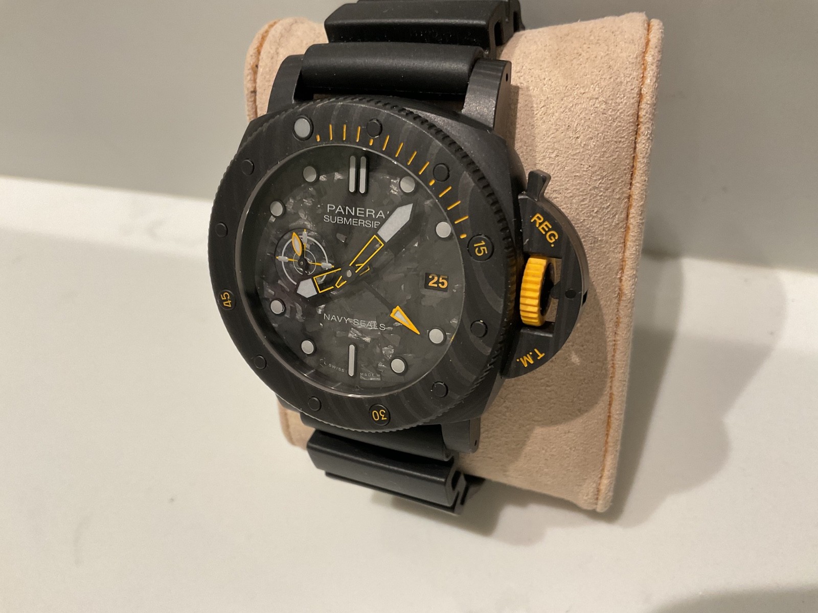 Panerai Submersible GMT Navy Seals Carbotech Limited Edition Black Pam01324
