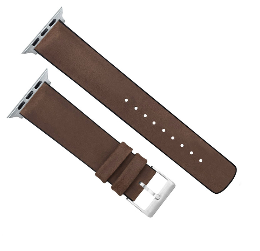 Barton Apple Watch Band Brown Walnut Leather 42mm