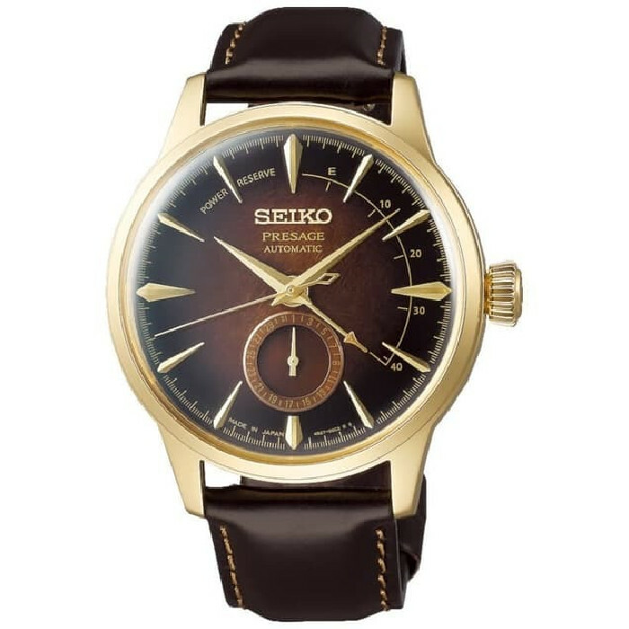 SEIKO PRESAGE SSA392J1 Automatic Limited Watch Cocktail Brown Leather 4R57 Gold