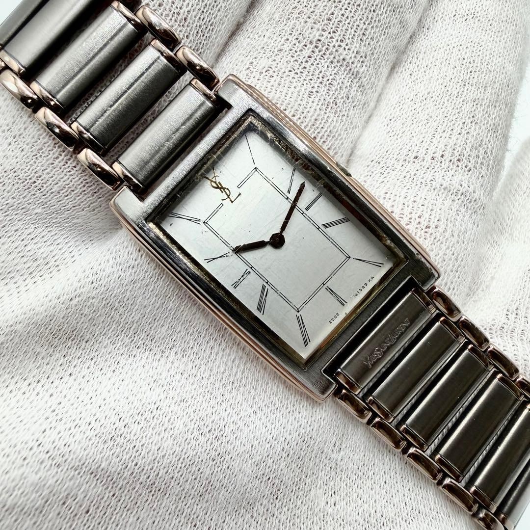 Yves Saint Laurent 2202229061Y Watch Roman Silver Bronze Stainless Steel