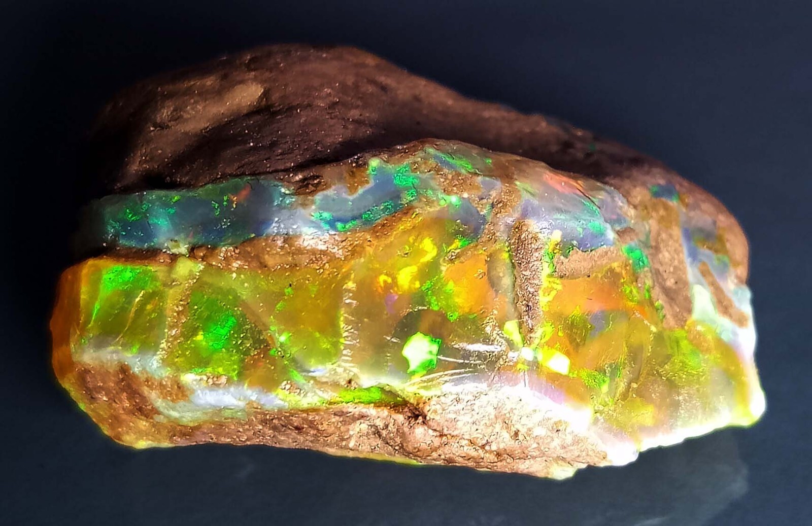 Raw Fire Opal Natural Rough EGL Certified Ethiopian Opal 66-67 Ct Gemstone KH400