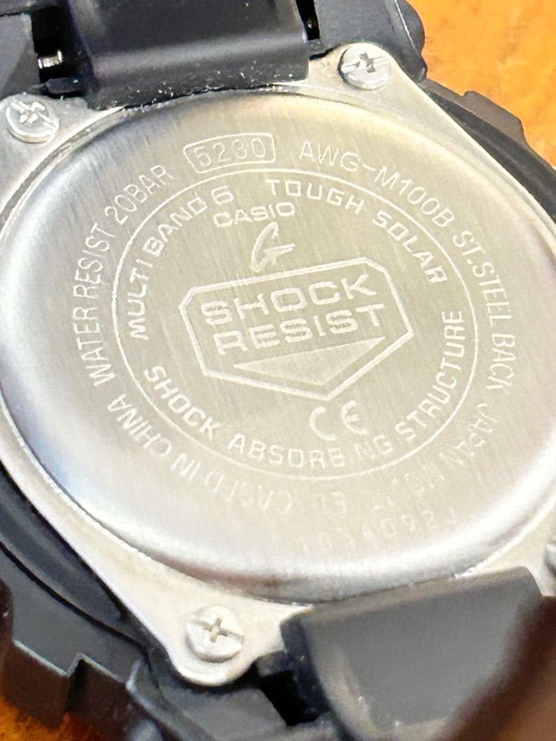 CASIO G-SHOCK AWG-M100B-1AER Tough Solar Multiband 6 20 BAR WR All Black Watch
