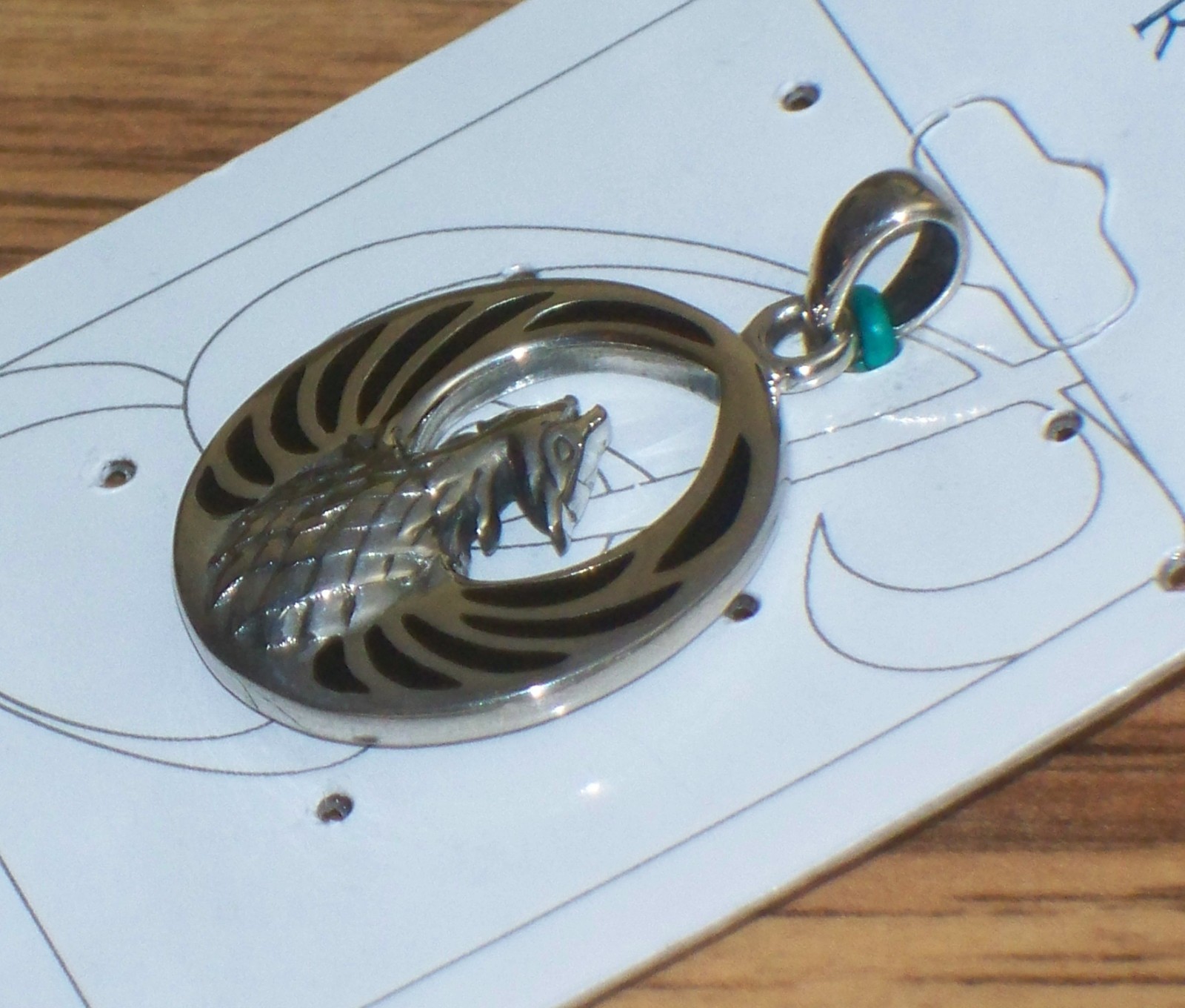 STERLING Silver PHOENIX Rising From The Ashes PENDANT by Peter Stone Pagan