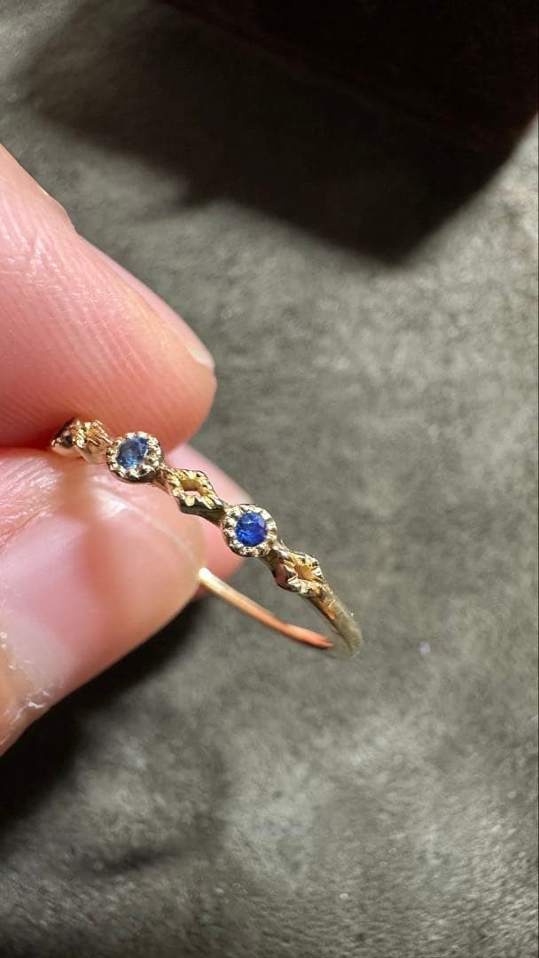 ete K10 Gold Sapphire Ring Size 9 (JP)
