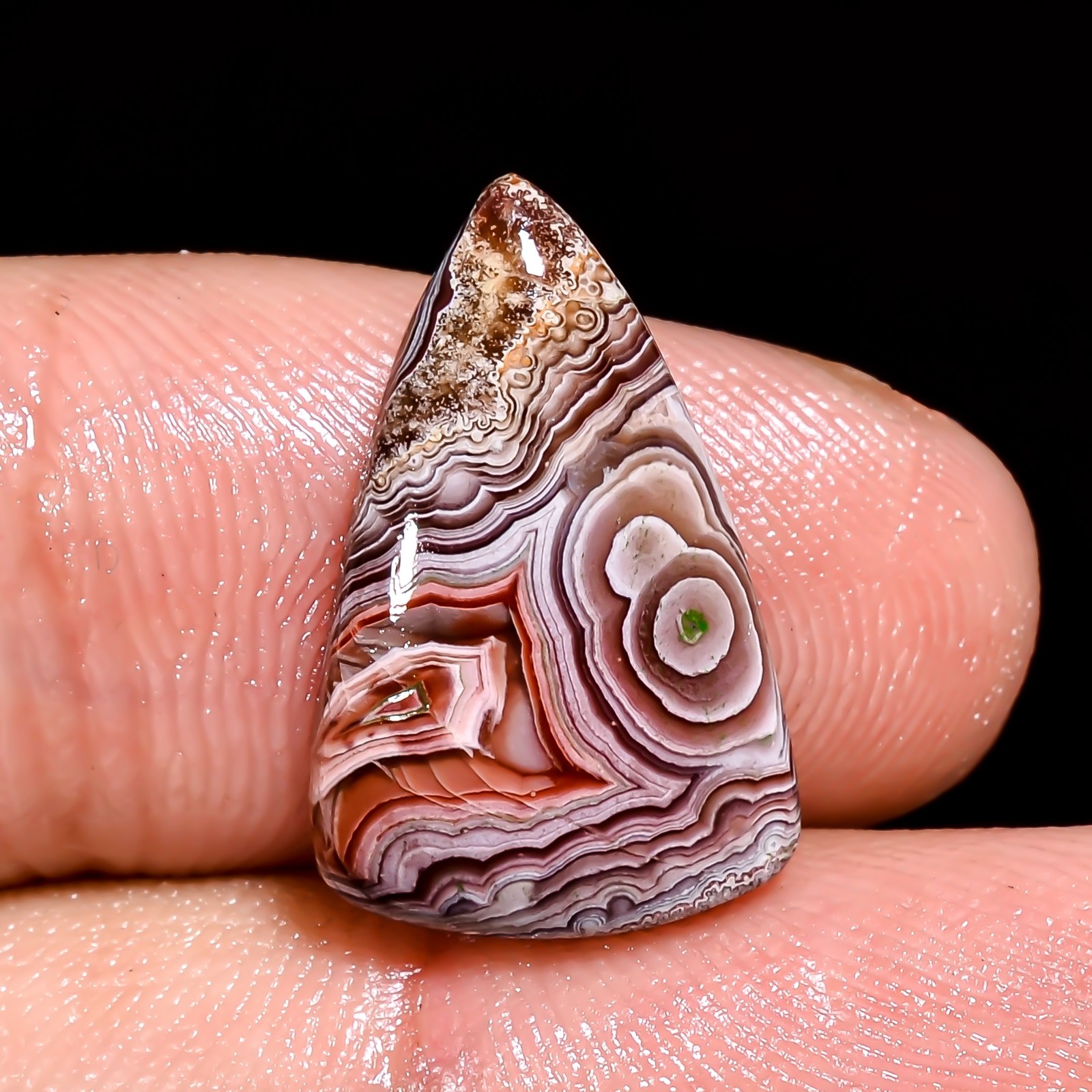 Natural Crazy Lace Agate Pear Shape Cabochon Loose Gemstone 18X11X4 MM 5 Cts.