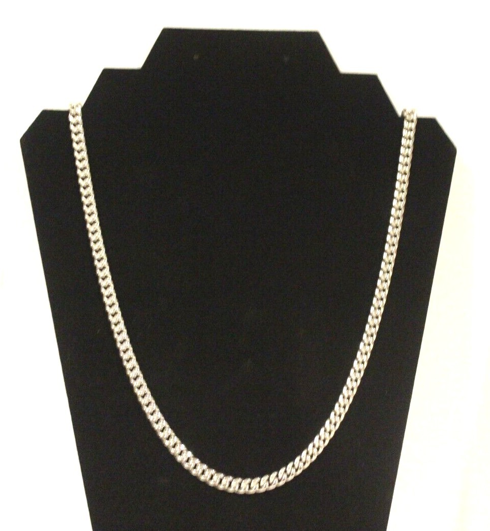 6 mm Cuban Link Chain Necklace Silver Plated SS Various Length Miami Hip Hop 6mm