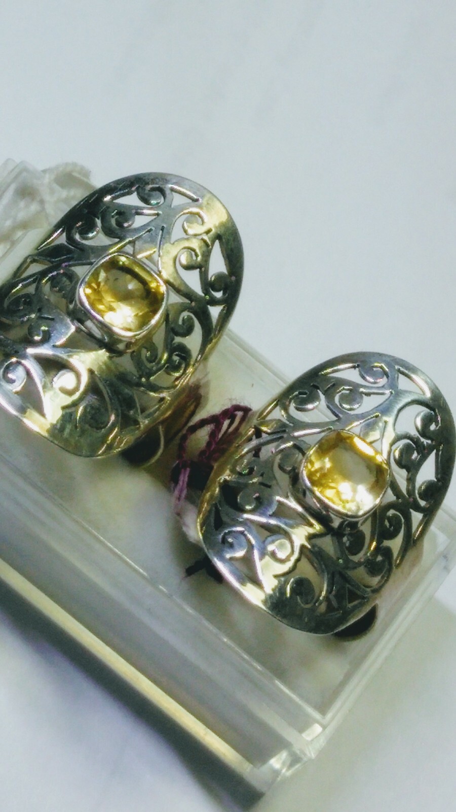 LOVELY NATURAL CITRINE IN.925 STERLING SILVER RING IN SIZE 8.0-8.25 & 9.0-9.25!